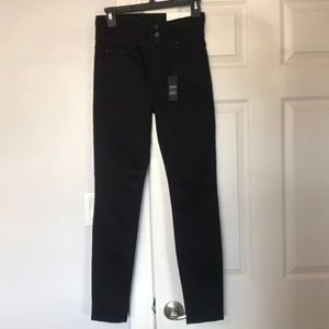 Ann Taylor 10 inch high rise black skinny jeans